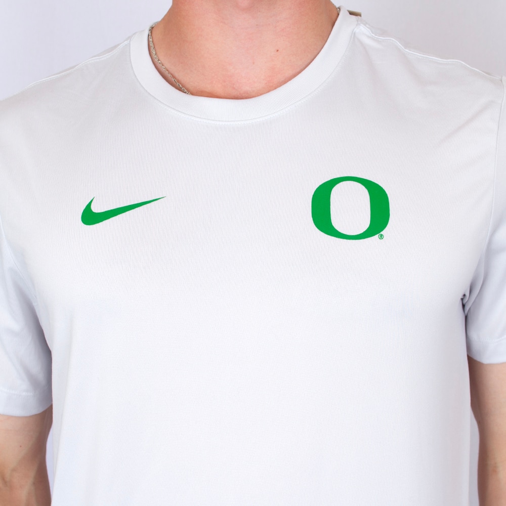 Classic Oregon O, Nike, Grey, Crew Neck, Performance/Dri-FIT, Men, Legend, Sideline, T-Shirt, 883769